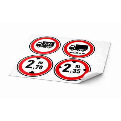 Fahrzeugeigenschafts-<br>aufkleber TSW-F(4,6 x 4,6 cm)