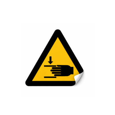 Achtung Quetschgefahr <br>Warnaufkleber (2 × 2 cm)