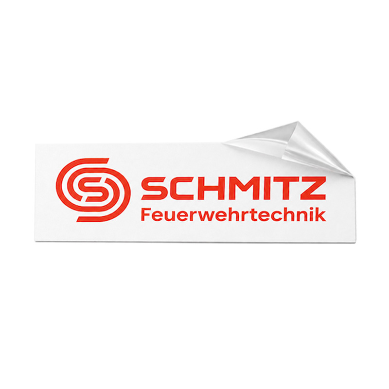 Schmitz Branding - Aufkleber in rot