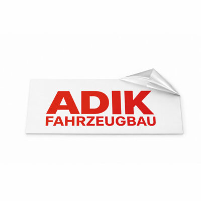 Adik - Aufkleber in rot - verschiedene Größen